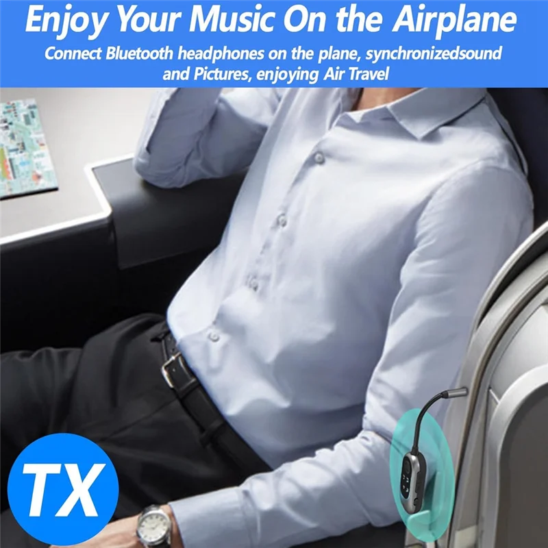 Pemancar Audio Nirkabel Bluetooth untuk Headphone Adaptor Jack Audio 3.5Mm untuk TV, Pesawat, Mobil, PC, Peralatan Gym-Y41A