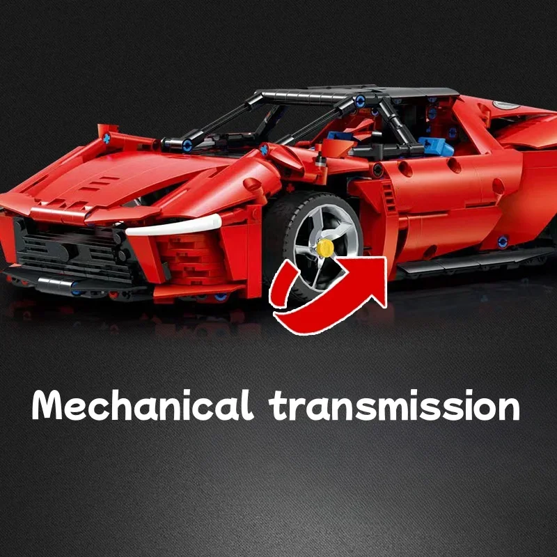 City Speed Famous Vehicle Red Black SP3 1:14 Technical Super Sports Car Racing Car Bricks Model Toys for Kid Christmas Gift