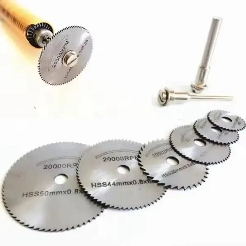 Mini lama per sega HSS accessori per smerigliatrice elettrica set di lame da taglio per la lavorazione del legno in plastica trapano elettrico lama per sega micro circolare