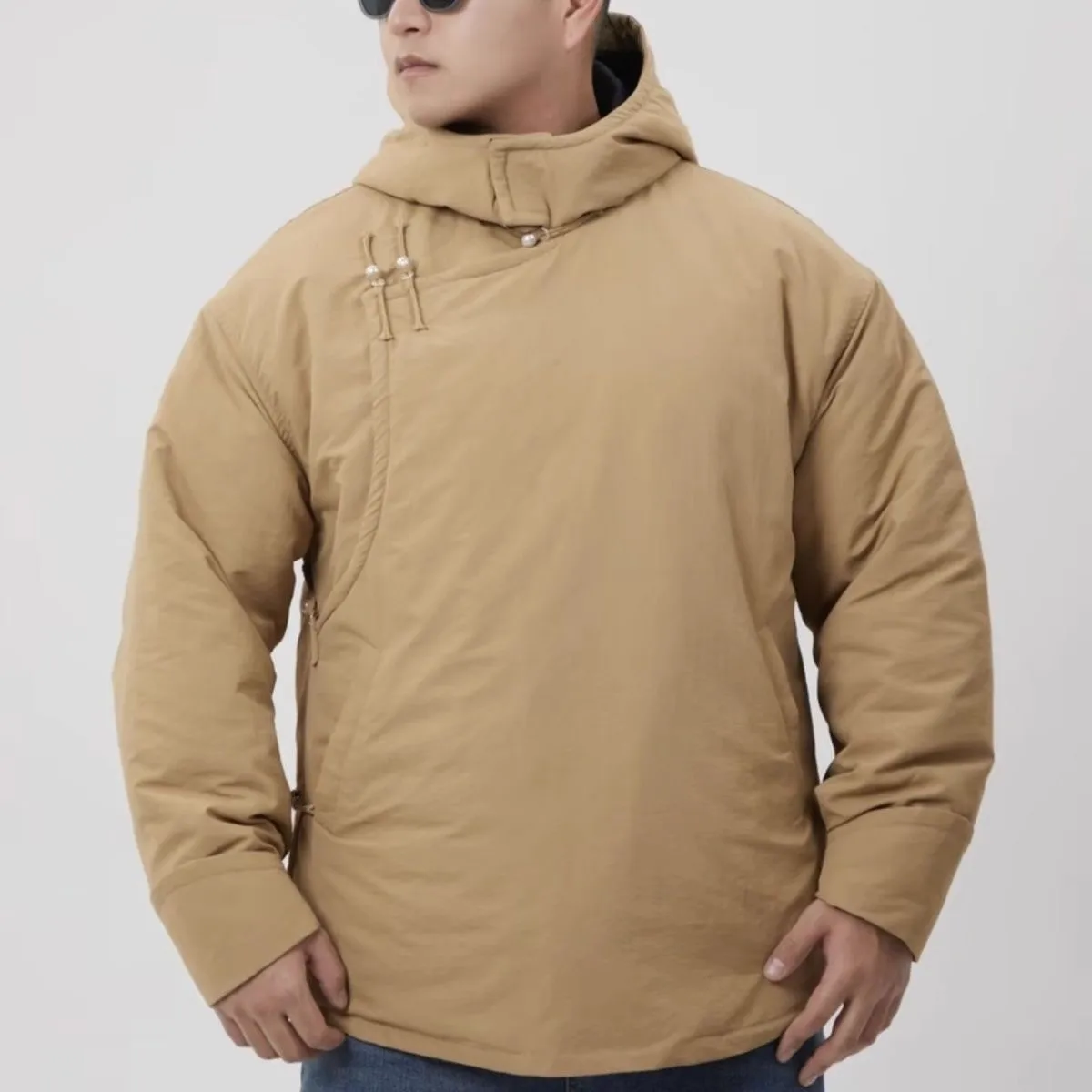 

Winter Thiened Cotton Jaet Men's Casual Hooded Windproof Warm Outerwear Youth ular Long Sve Cleanfit Sle Pure Color