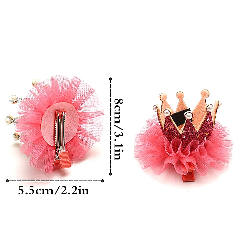 Children Crown Hair Barrette Cute Hair Clips for Girls Fashion Hair Clips Gold Pink Rose Red Crown Baby Girls Hair Accessories