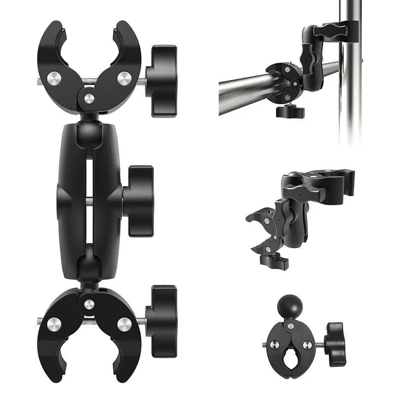 Camera Crab Clamp Double Clip Crab Clamp Motorcycle Bicycle Handlebar Clip For GoPro Insta360 One X2 Sports Camera Accessories
