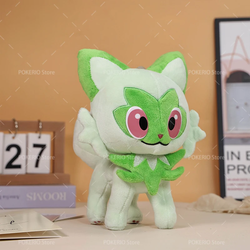 Pokemon sprigatito vaporeon brinquedos de pelúcia macios bonito anime olhos grandes pawmi clodsire brinquedo de pelúcia lance travesseiro presente aniversário do miúdo