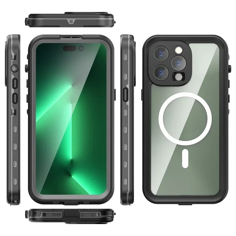 

For IPhone 14 14Plus 14Pro 14ProMax Series Shockproof Phone Case IP68 Waterproof Full Sealed Case Screen Protector