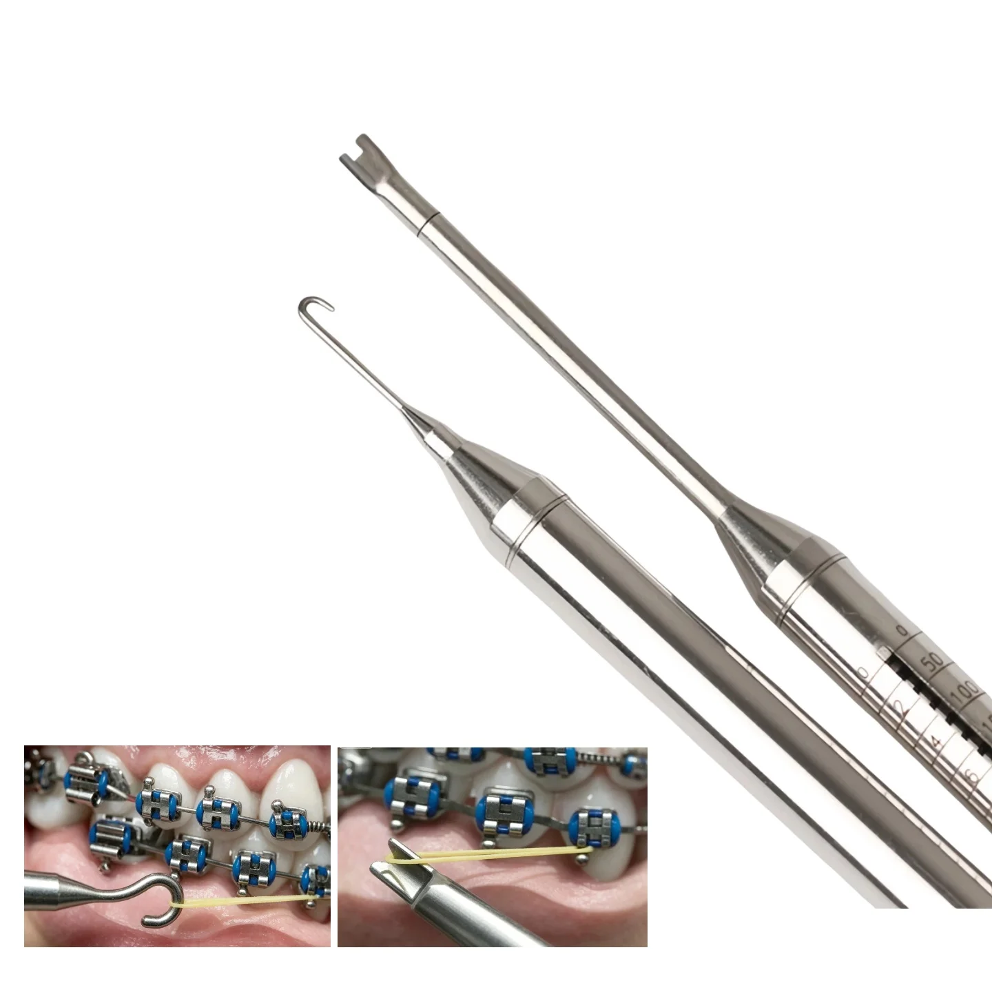 

1pcs Dental Orthodontic Dynamometer Stainless Steel Dental Elastic Band Force Tension Gauge Oral Measurement Tool Autoclavable