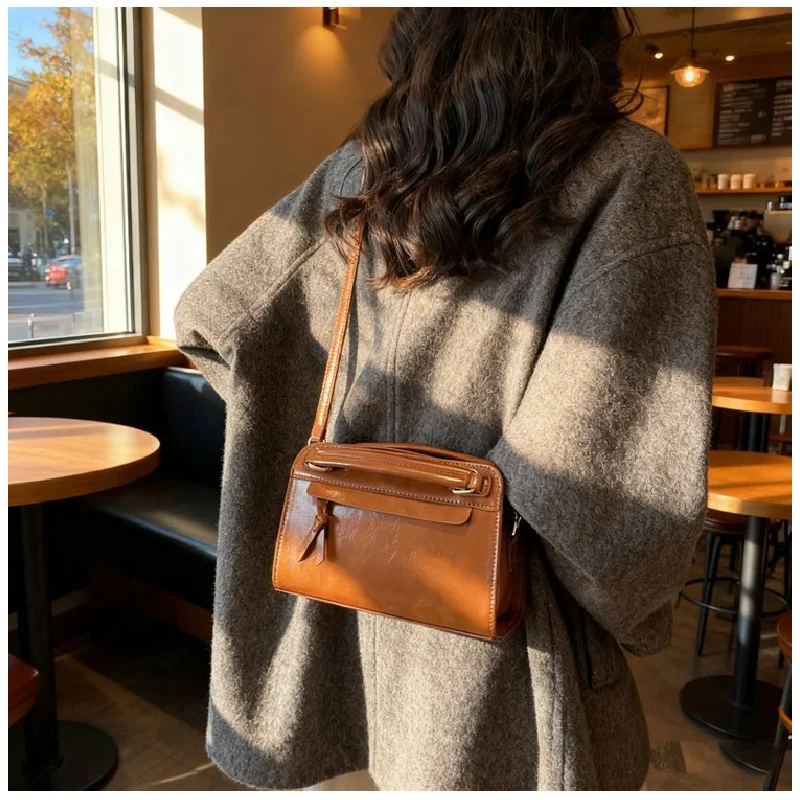 

Высококачественная женская повседневная винтажная кожаная сумка через плечо Париж Модная элегантная женская простая сумка