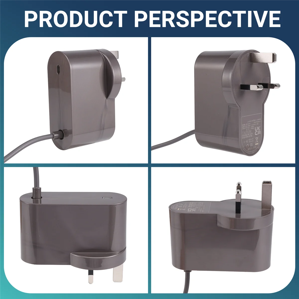Adaptador de carregador de energia para Dyson DC30/DC31/DC34/DC35/DC44/DC45/DC56, peças de aspirador de pó, plugue do Reino Unido