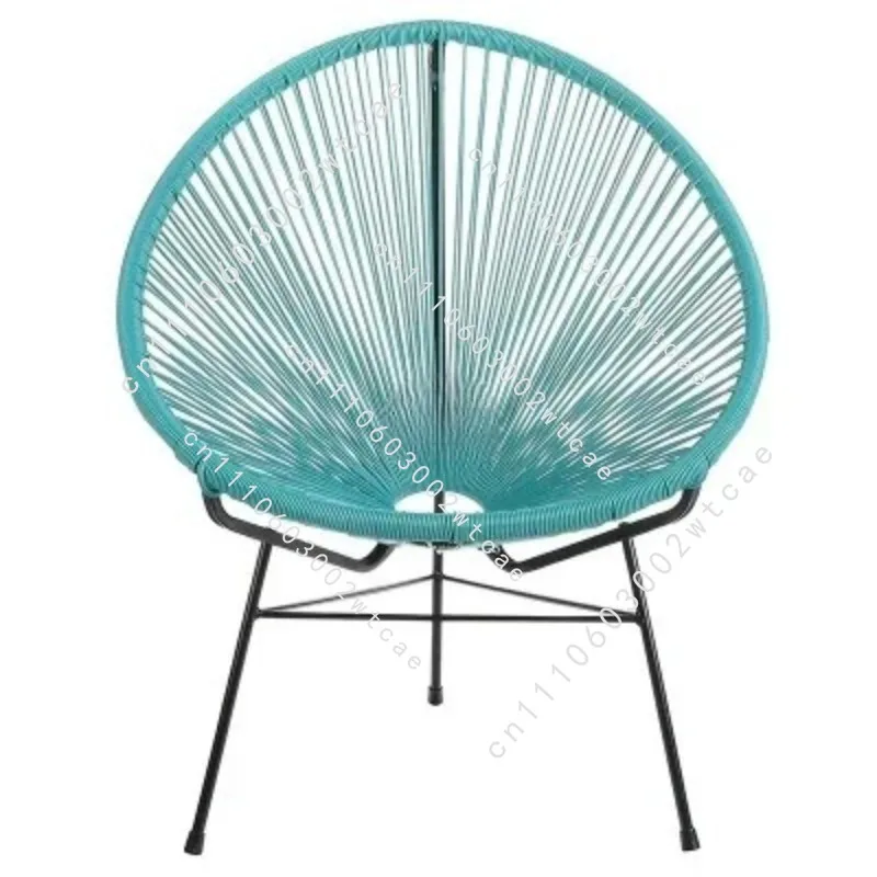 Modern Rattan Outdoor Chairs Home Balcony Garden Beach Chairs Wrought Iron Outdoor Cafe Lounge Chair Creative Outdoor Furniture
