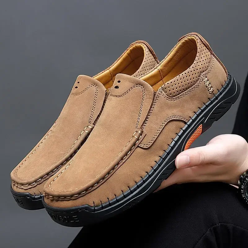 

Casual Leather Shoes Men's Business Formal Wear 2024 Summer New Breathable Leather Moccasins