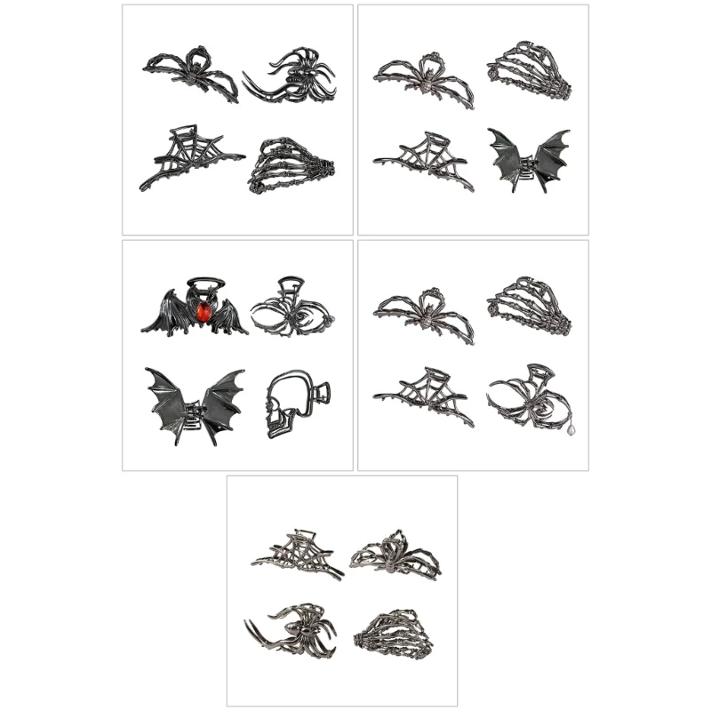 

Набор из 4 заколок для волос на тему Хэллоуина, праздничные аксессуары для укладки волос, украшения для волос для женщин и наряд