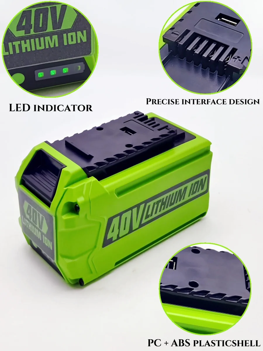 100% New for GreenWorks 40V 6.0Ah G-MAX Li-ion Battery for Lawn Mower Gardening Power Tools