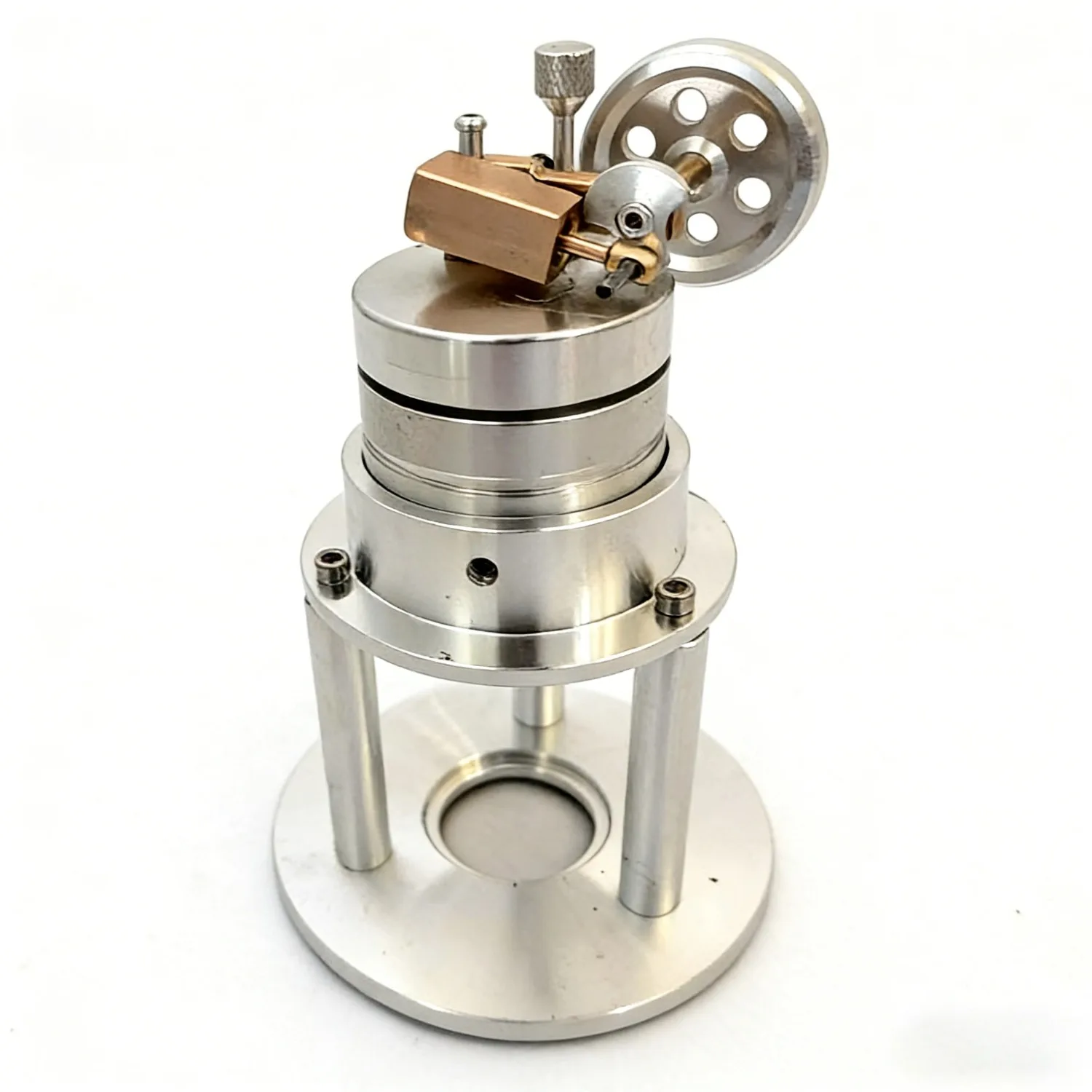 Vertical Steam Engine Model Metal Single Cylinder Steam Engine Science Physics Experiment Model Desktop Ornament Model Toy