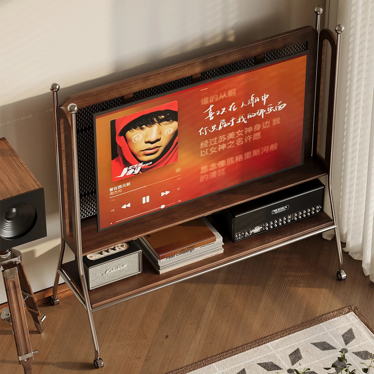 قوس غرفة نوم تلفزيون خزانة غرفة المعيشة رف تلفزيون وحدة صغيرة منزلية مع الأسطوانة #5