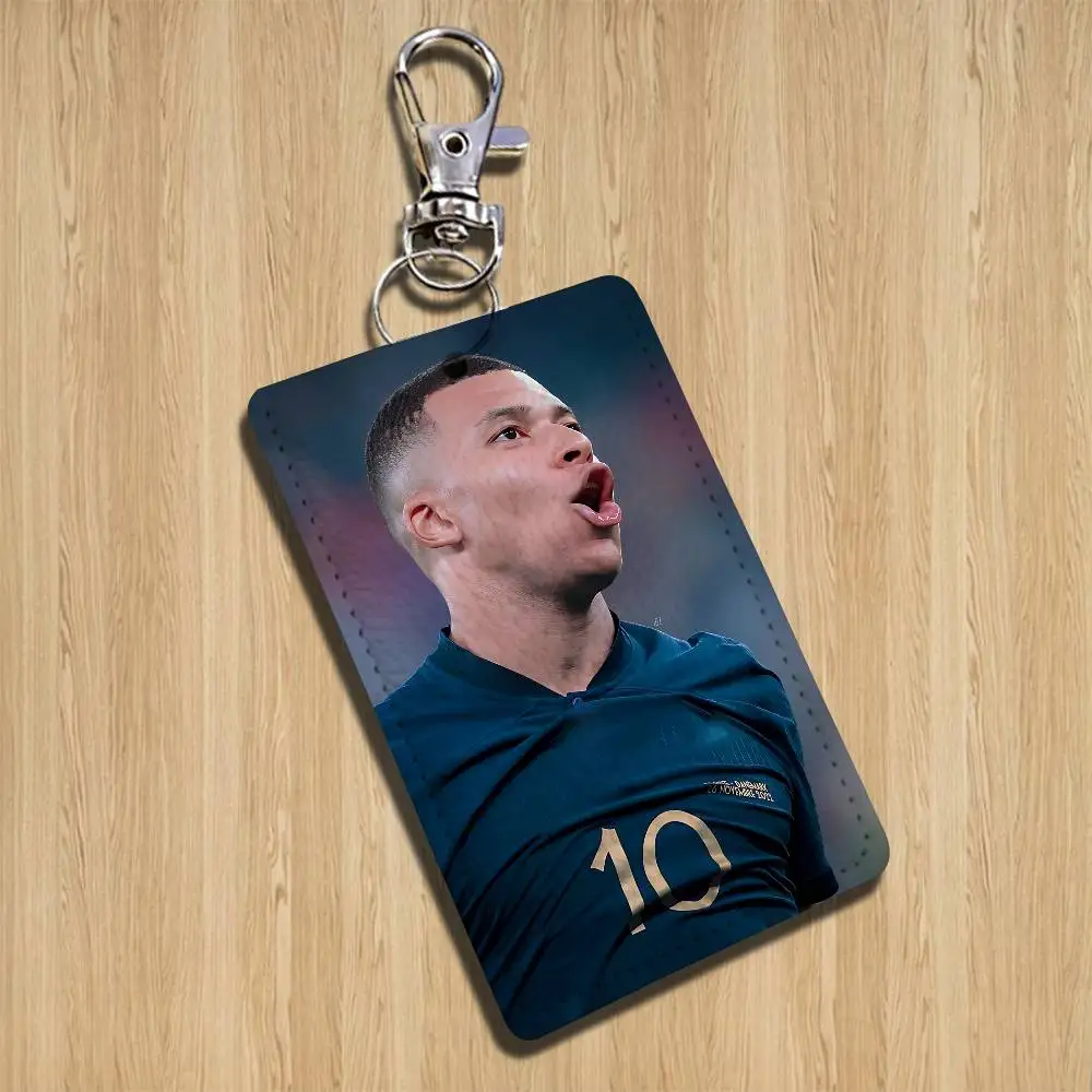 Fight again Kylian Mbappe Card Holder With Keychain Executive Protection For Bank Credit Subway Bus Case image 3