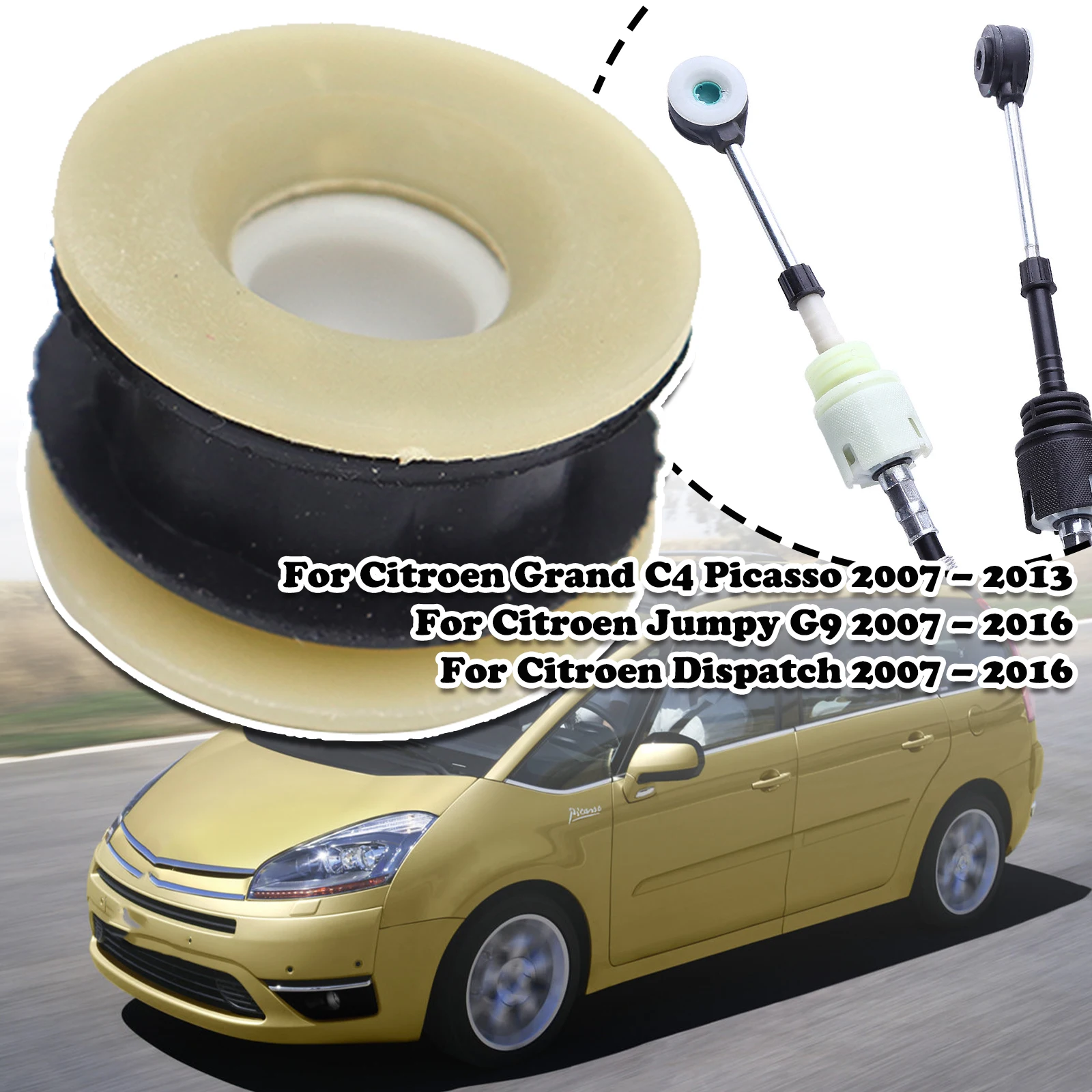 

For Citroen Grand C4 Picasso Jumpy G9 Dispatch Manual Gear Shift Selector Lever Linkage Cable Shifter Bushing 1064757 1401177180