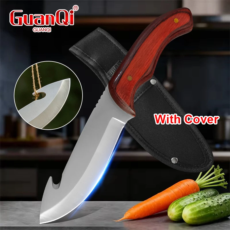Hand Forged Boning Meat Cleaver Chef Knife Vegetable Slicing Fruit Barbecue Knife Household Cooking Cutter Tool for Kitchen