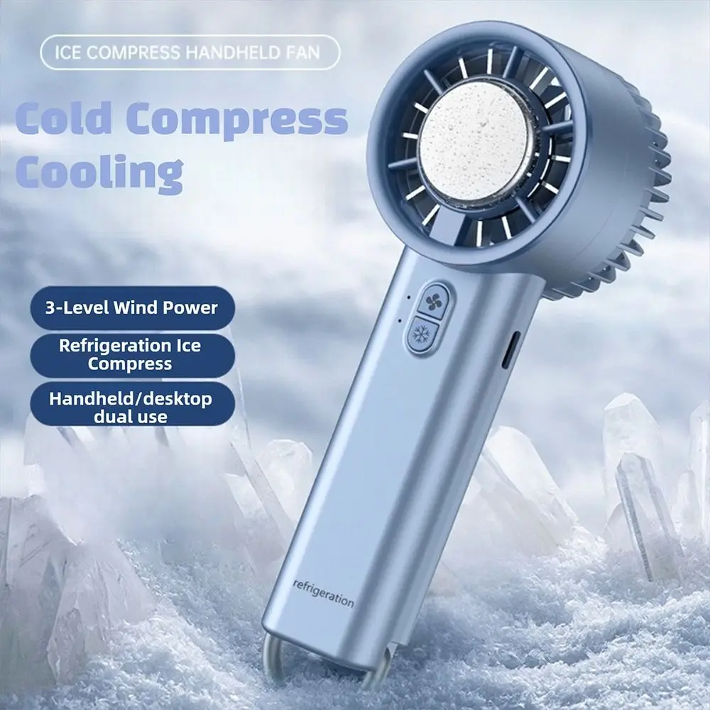 Foldable Handheld Cooling Fan 3 Speed Wind USB Rechargeable Fan 1 Seconds Instant Cooling Powerful Ultimate Cooling Tool