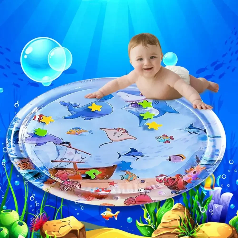 100cm Toddlers Crawling Water Play Mat Funny Time Pad Sensory Toys Baby Kids Water Playing Pad Cushion Educational Toys Gift