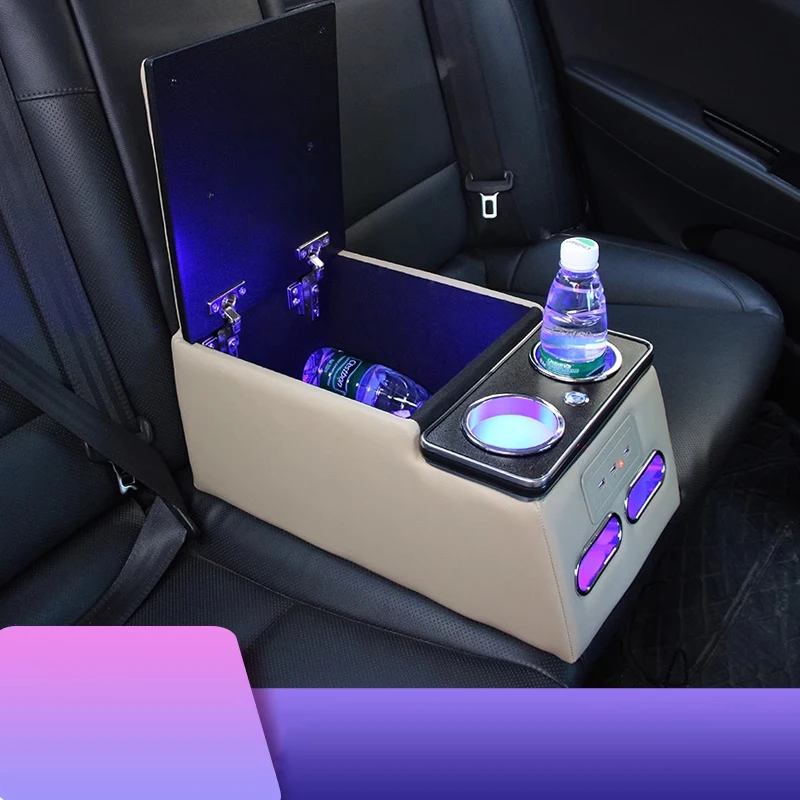 

Universal car rear armrest box small car rear seat central armrest box second row middle storage box modification parts