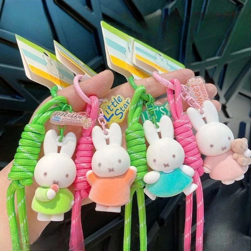 Cartoon Kawaii Doll Key Rings Schoolbag Pendant Sweethearts Mobile Phone Chain Ornaments Gifts High Quality Be All-match Miffy