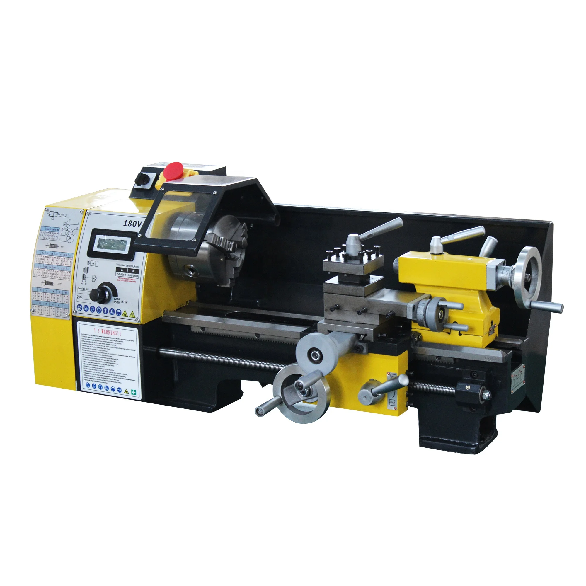 

WM180V Household Mini Bench Lathe Mini Cutting Turning Metal Lathe Machine Mini Torno Para Metal