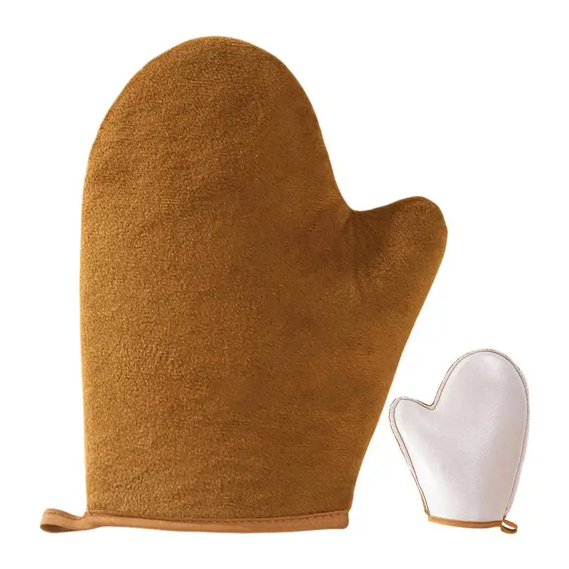 Sands Self-Tanning Mitt Double-Sided Velvet Lotion Reusable Body Self Tan Applicator  Sunless Tanning Mitt for Body Lotions