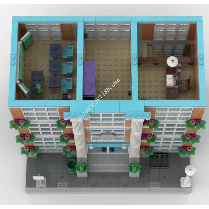 2152 pçs moc modular escola modelo de construção blocos arquitetura artesanato brinquedos educação tijolo idéia diy presentes natal