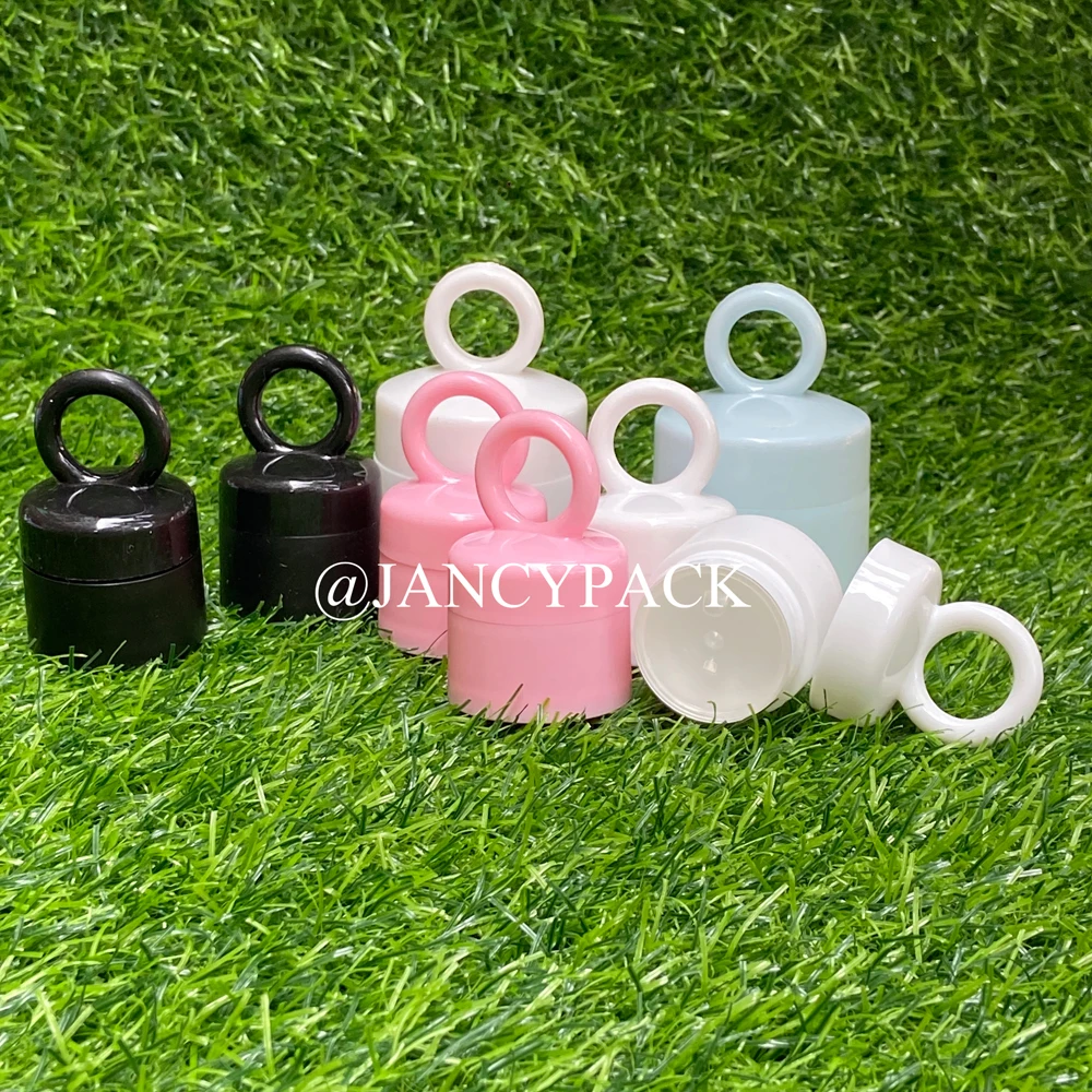

Round Plastic Empty Makeup Jar pink white Refillable Bottle Cream Jar Empty Box Cosmetic Container Travel Bottle Tools