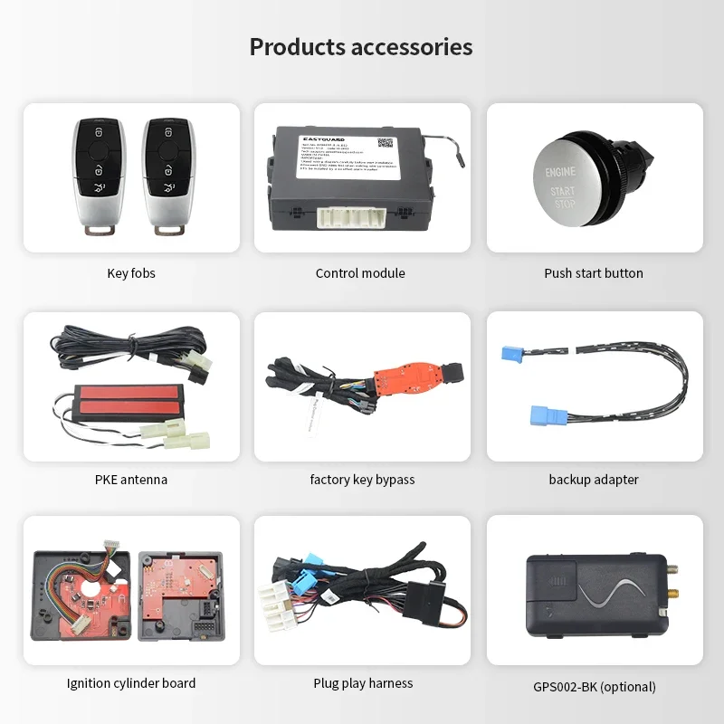 EASYGUARD Plug Play PKE Remote Starter Fit สําหรับ 16-22 Benz V Class W447/ 16-22 Vito W447/ 16-22 เมตริสสมาร์ทโฟน App Control