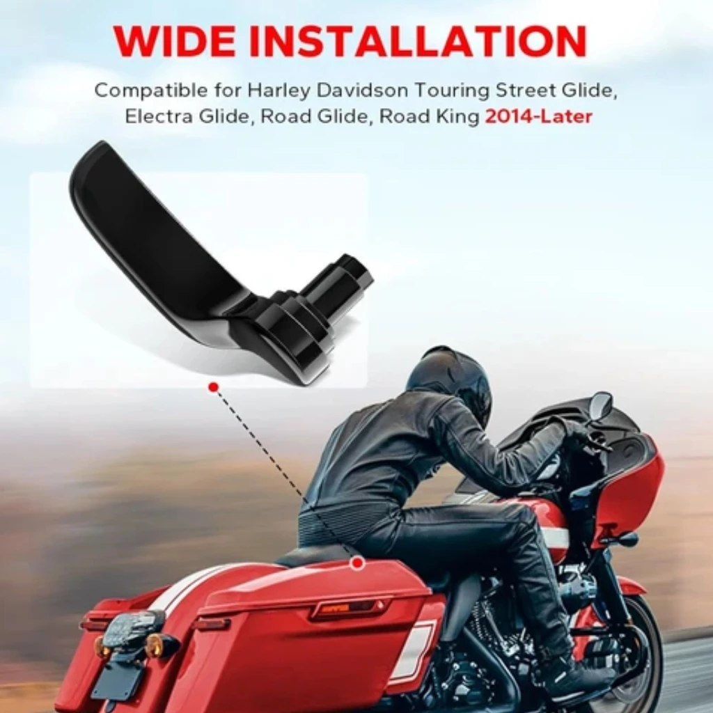 2014-2020 Motorcycle Saddlebag Lid Lifter Black Aluminum For Harley Touring Electra Glide Road King Street Glide FLHR FLTRX