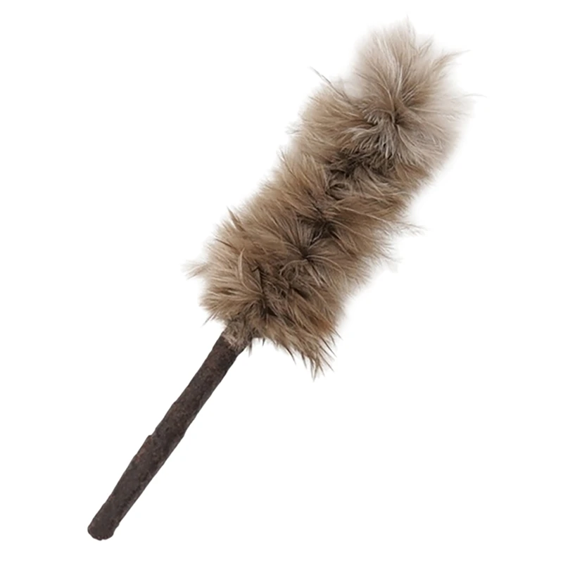 1:12 Miniaturowy domek dla lalek Vintage Feather Duster Narzędzie do prac domowych Akcesoria do domków dla lalek