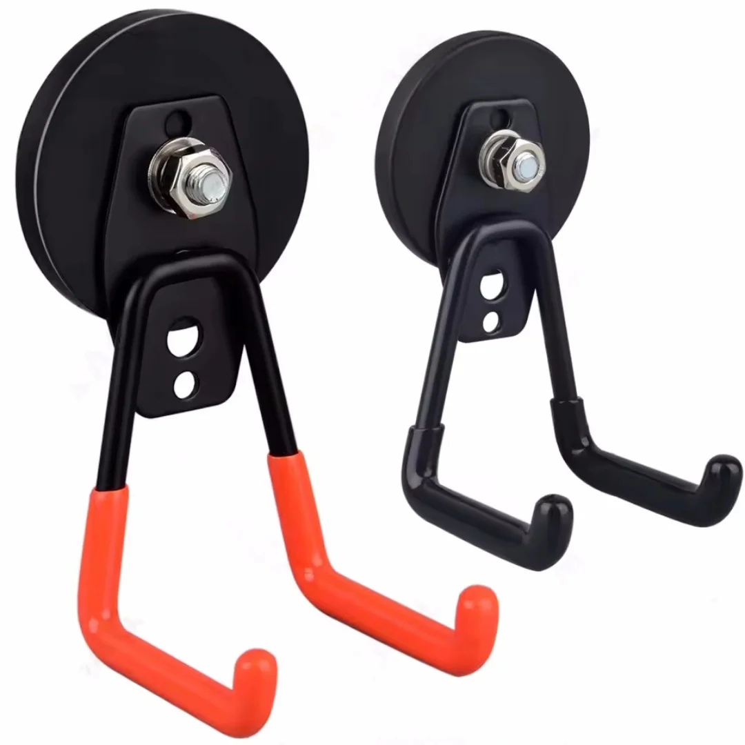 43mm Strong Magnet Garage Hook, Nail Free Installation, High Load-Bearing Hooks, Anti Slip, Suitable for Gardening Tools