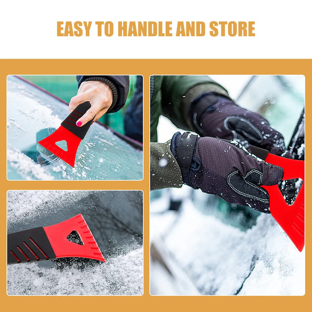 10Pcs Plastic Ice Scraper for Windshield Glass Compact Lightweight Scraper for Snow Frost Grease Removal All-Weather Vehicle