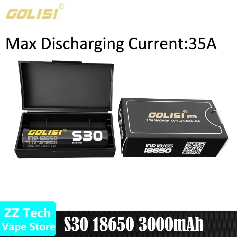 

Оригинальные литий-ионные аккумуляторы Golisi S30 INR 18650, емкость 3000 мАч, 3,7 В, 35 А, перезаряжаемые, для фонариков и аккумуляторных блоков.