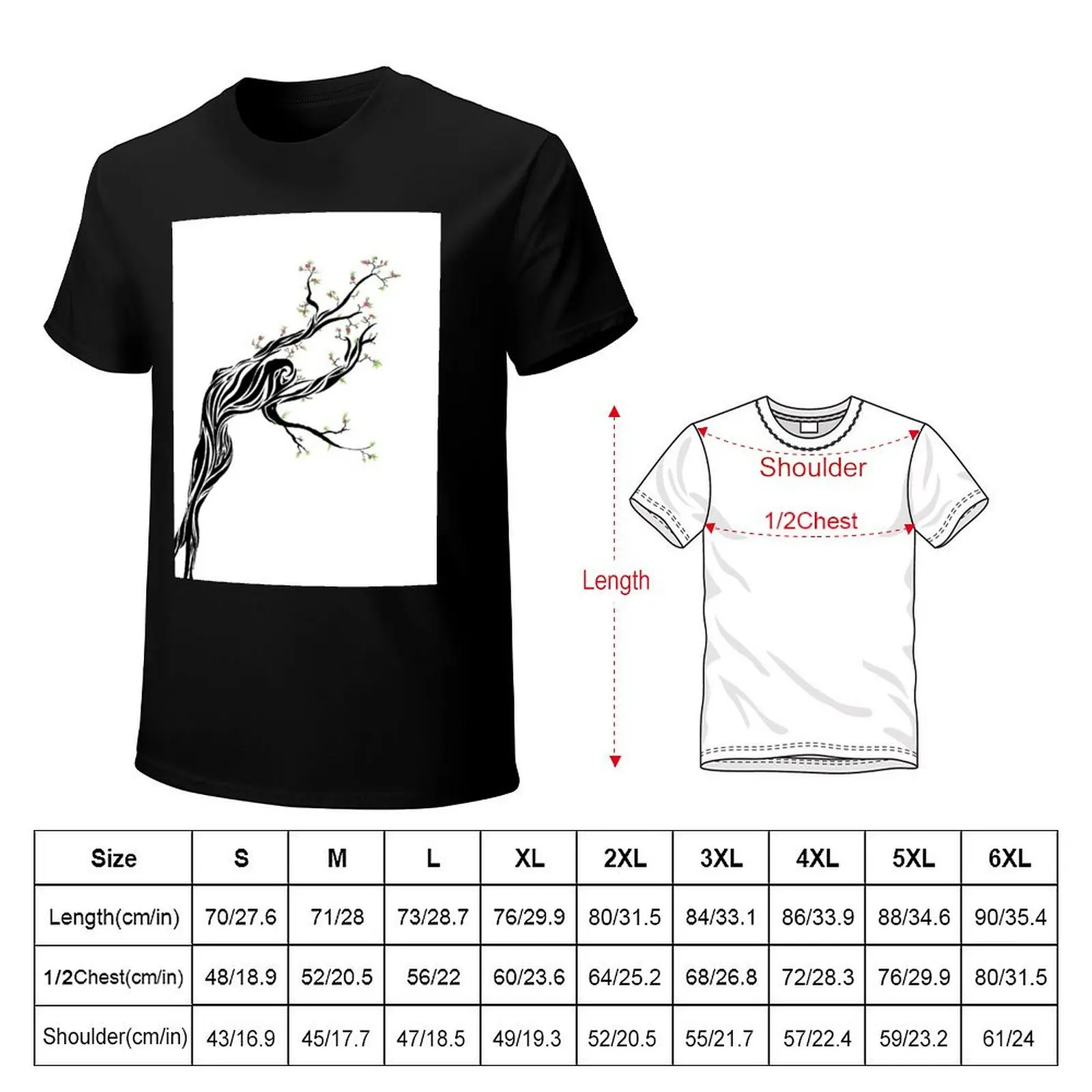 Dancing Tree in Spring West T-Shirt vintage t shirts kawaii clothes quick-drying oversized t shirt mens graphic t-shirts hip hop