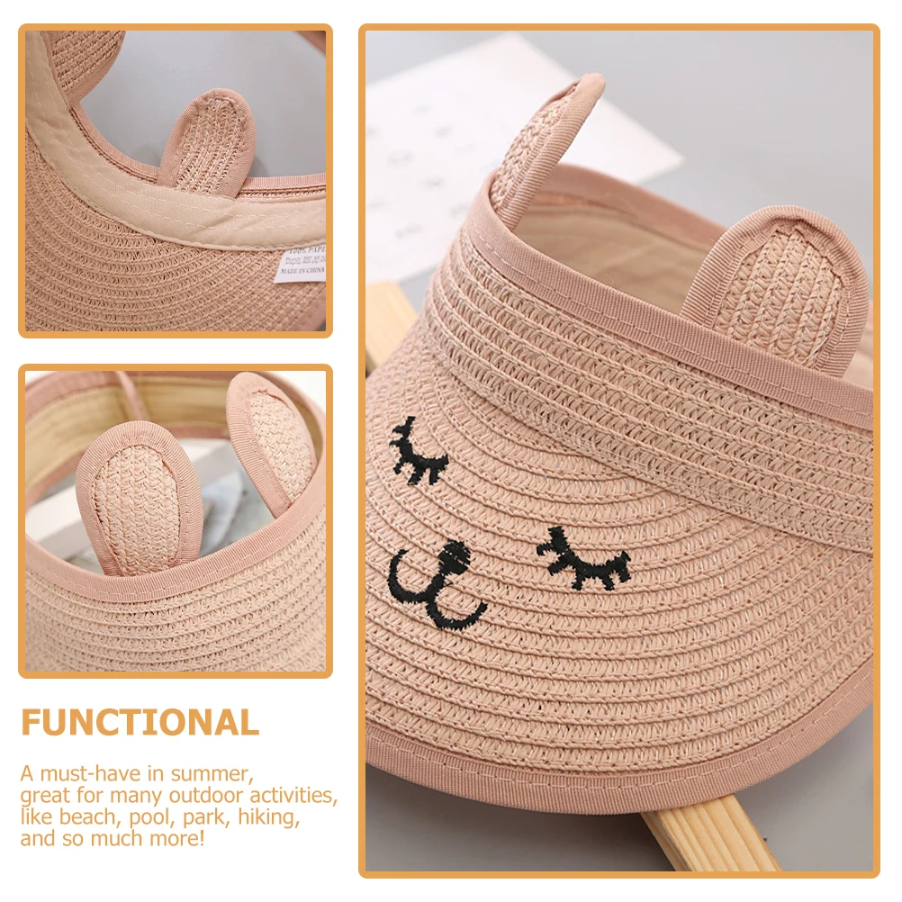 

Empty Women Men Stable Beach Hat Wide Brim Visor Adjustable Summer Tennis Sun Hat Outdoor Activities Gift Sun