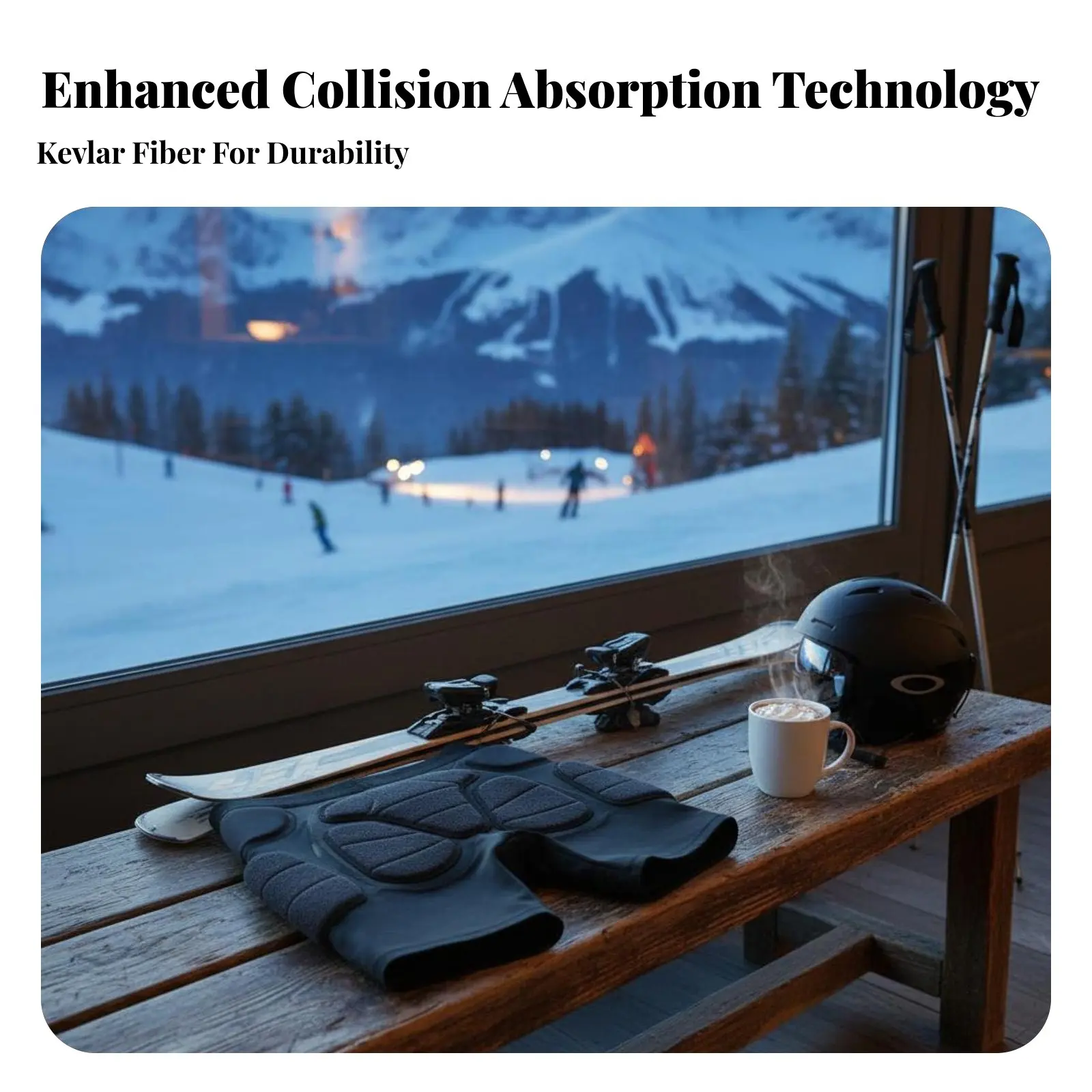 

XRD Pelvic Protector, Ski Knee Pads, Unisex Innerwear, Kevlar Material, Upgraded Design