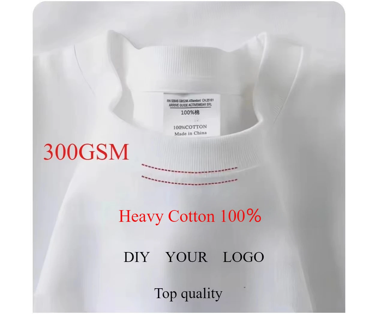 

Customized T Shirt DTG Printing 300GSM 100% Cotton Mens T-shirts High Quality Loose Casual Women Tees Personalized Top Workwear