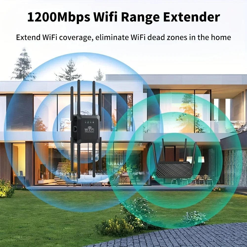 NEW 300Mbps WiFi Extender Repeater 8 Antennas WiFi Booster 2.4G WiFi Signal Amplifier Wireless Router Network for Home Office