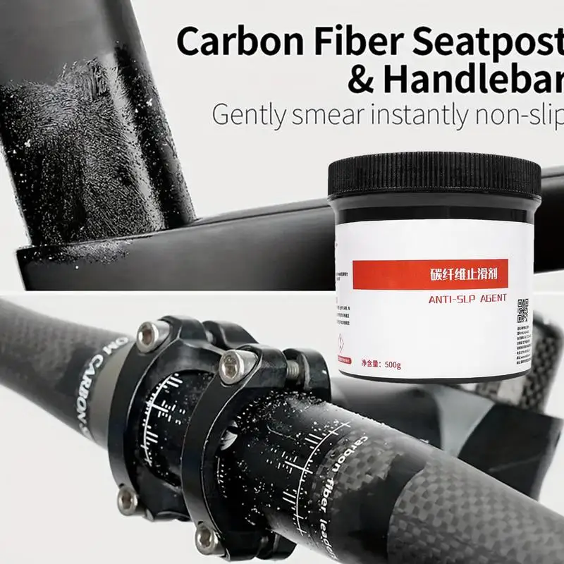 Carbon Fiber Anti Slip Grease Non-Slip Fiber Grip Grease 500g Carbon Gripper Multifunctional Bicycles Grease For Mountain Road