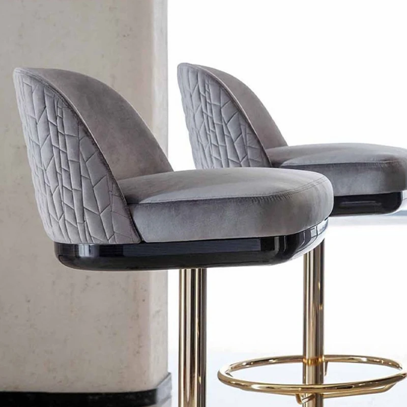 Luxury Stainless Steel Adjustable Height Rotating Bar Stool - Modern Home Furniture Design