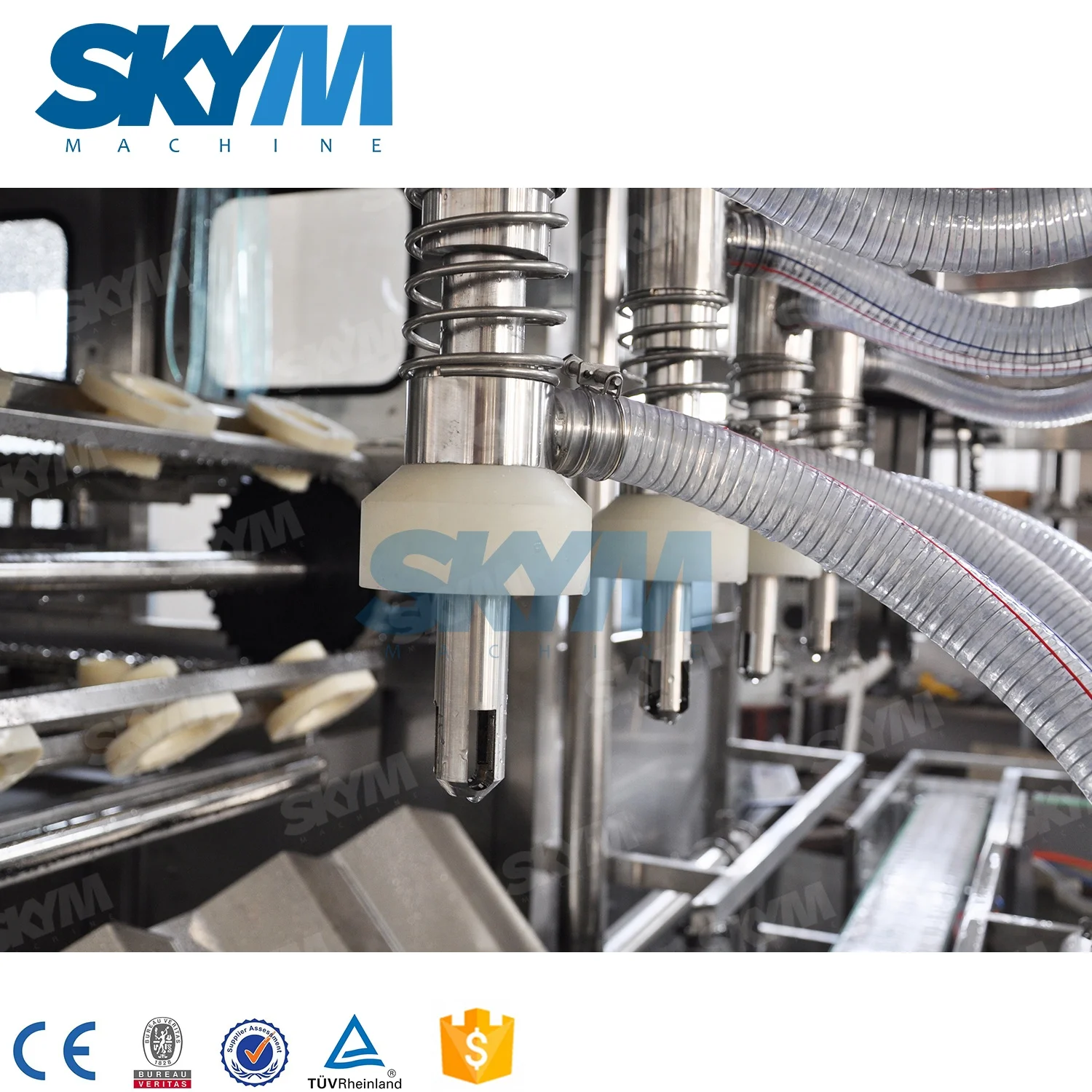 QGF-600 Fully Automatic 5 Gallon 20L Barrel Washing Filling Capping Package Filling Line Machine