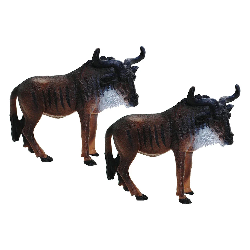 Figuras de simulación de Pvc para niños, juguetes cognitivos de plástico, animales de la selva, modelo de caballos, Mini animales, 2 uds.