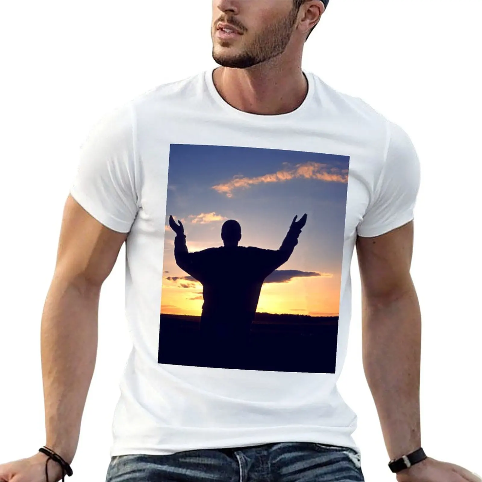 

cotton T-Shirt man Sunset t men t shirt reveller white shirts for pack 100%