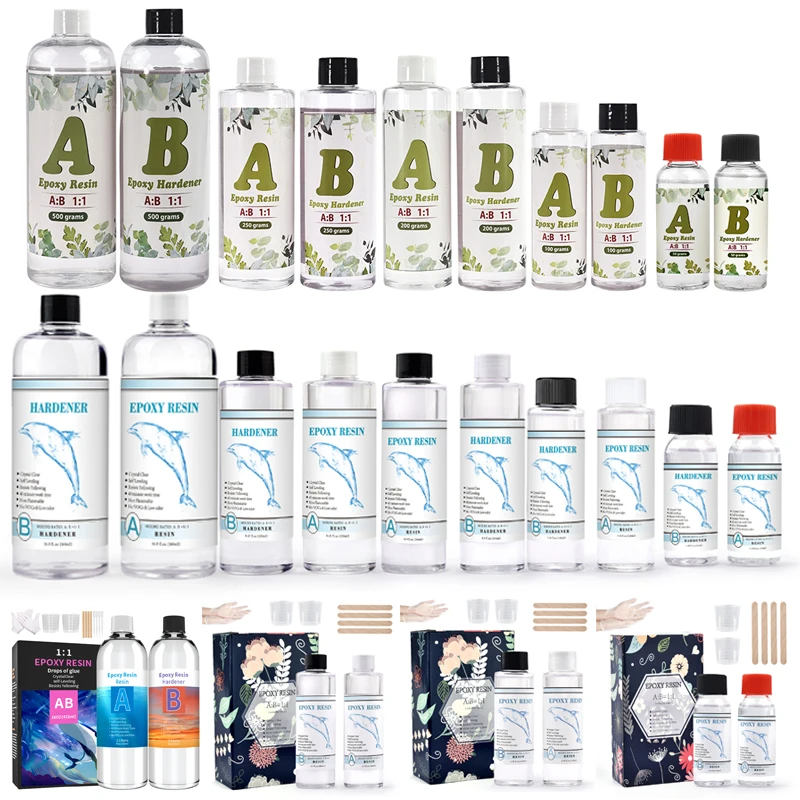 1:1 AB Epoxy Resin Glue High Adhesive Hardener Crystal For Jewelry Making DIY High Transparency Clear Glue For Resin Mold Making
