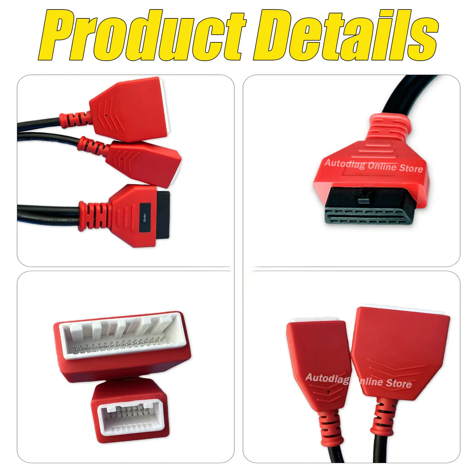 For Nissan/Renault/Dacia 16 32Pin Diagnostic Connector Cable for Autel IM608/IM508/Lonsdor K518SE OBD2 Adapter Cable for Sylphy