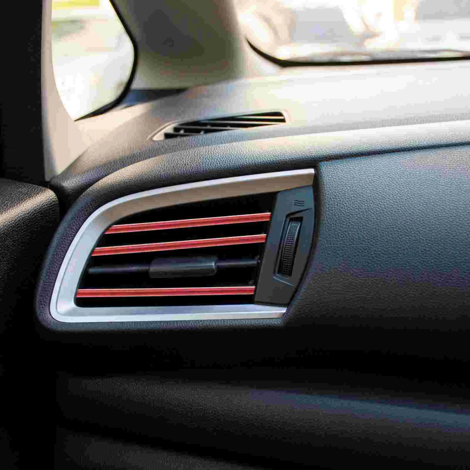 10 Pcs Air Outlet Decorative Strip Car Strips Supplies Vent Trim Automatic Trims Soft Rubber Clip