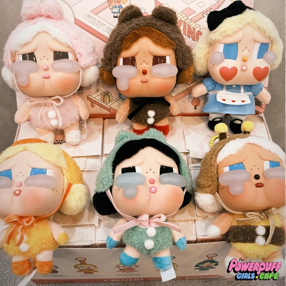 

1-6pcs New genuine crybaby crying again series figures vinyl face doll crybaby pendant keychain mystery box toy gift