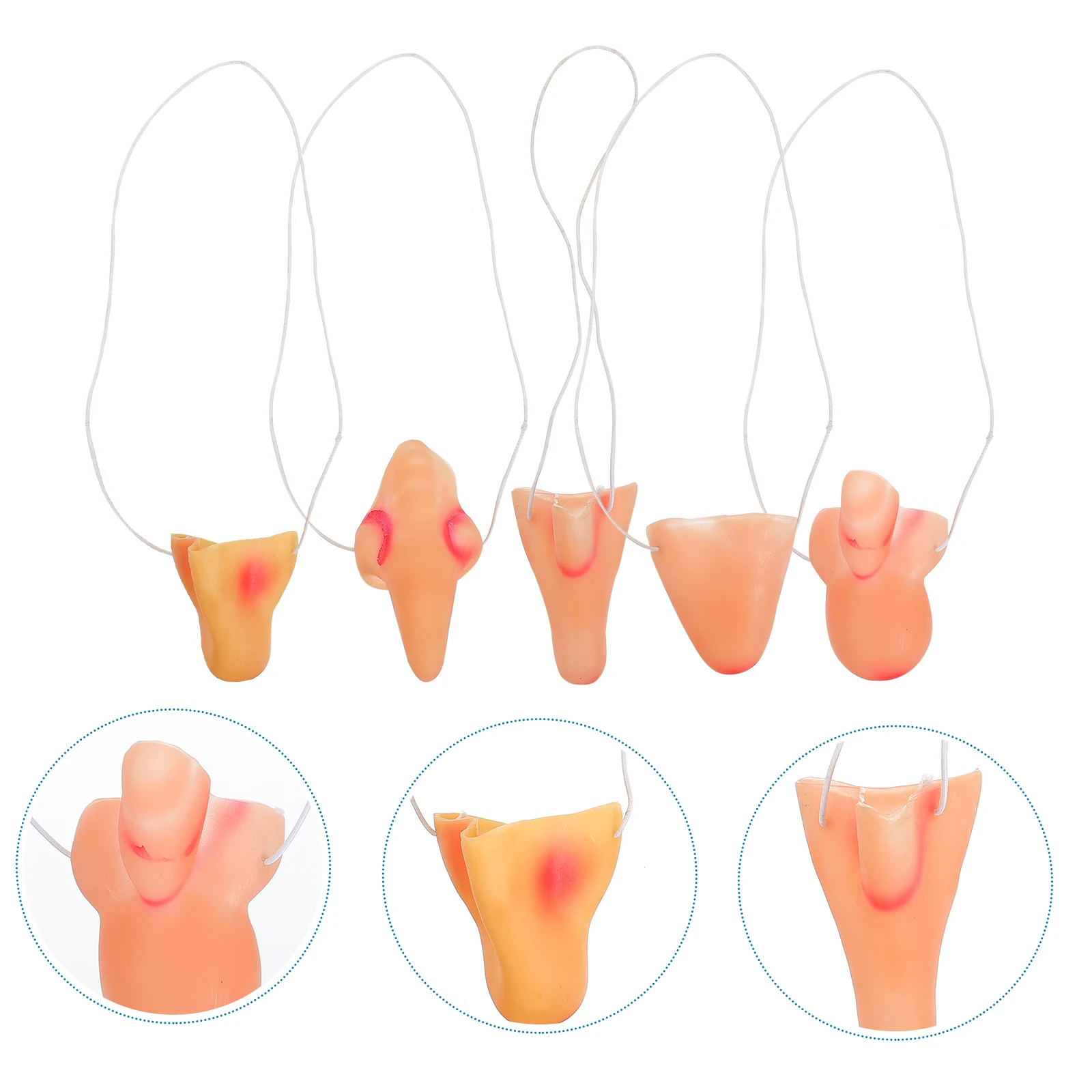5 szt. Nosów na Halloween, realistyczne sztuczne nosy czarownic do kostiumów, cosplay, maskarady, dekoracji festiwalowych, zabawny pomysł na prezent
