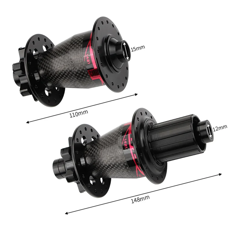 MTB 32 Holes Boost 110X15mm148X12mm Bike Hub Carbon Fiber Disc Hub 6 Bearing 6 Pawls For 8 9 10 11 12 13 Speed Bicycle Cassette